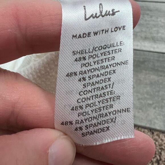 Lulus personal record waffle v neck top XS - Picture 3 of 7